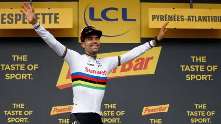 Dumoulin se impone en la crono; Thomas, virtual ganador del Tour