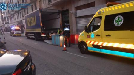 Herido un trabajador en Pamplona al descargar mercancía para un supermercado