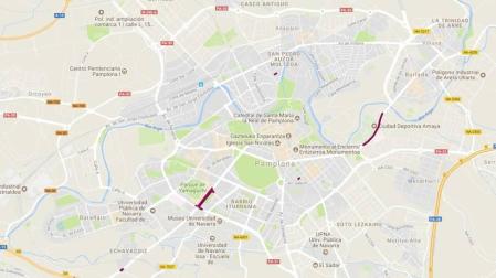 Estos son los cortes de tráfico en Pamplona para este viernes, 4 de agosto