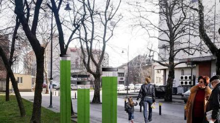 Un acuario de microalgas para limpiar la contaminación de las ciudades