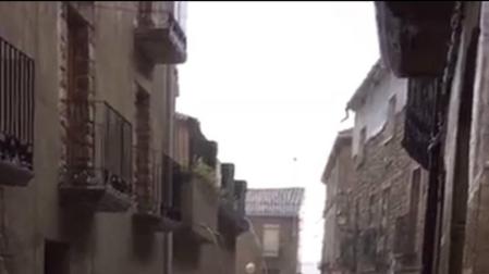 Una fuerte tormenta sorprende a Carcastillo en plenas fiestas