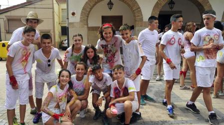Imágenes de las fiestas de Funes del lanzamiento del cohete y homenajes del ayuntamiento