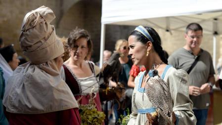 Olite se engalana por su feria medieval