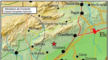 Un seísmo de 4,2 grados es percibido en varias poblaciones de Alicante
