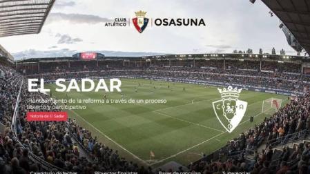 Osasuna lanza una web con información sobre la reforma de El Sadar