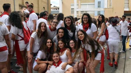 Fotos del cohete de las fiestas de San Roque en Murchante.