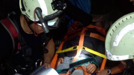 Rescatados siete senderistas franceses, uno de ellos herido en una pierna