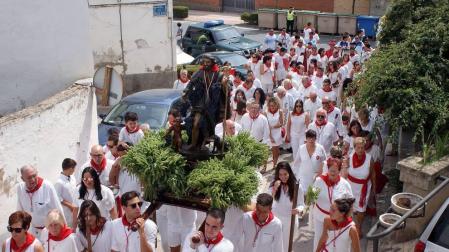 Procesión de San Roque en las fiestas de Monteagudo