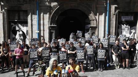 La asamblea del Gaztetxe Maravillas, tras la nueva 'okupación', insiste en responsabilizar al Gobierno foral