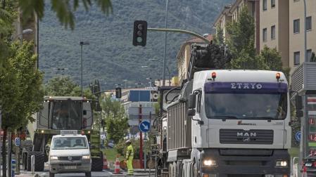 Avanzan las obras de mejora en los principales accesos a Estella