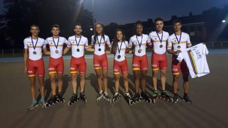 Triplete de oro en el Campeonato de Europa para el patinaje navarro