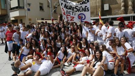 Imágenes del cohete de fiestas de Miranda de Arga 2018