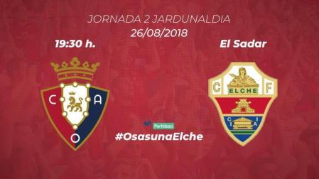 Este viernes salen a la venta las entradas para el Osasuna-Elche