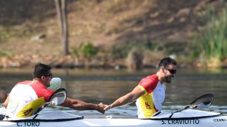 Saúl Craviotto y Cristian Toro, en la final del K2.