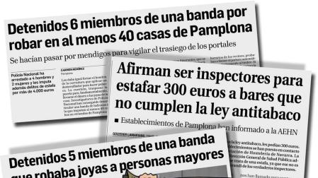 La lista de suplantaciones utilizadas por los delincuentes en Navarra