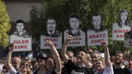 Miles de personas en la manifestación contra la sentencia del 'caso Alsasua'