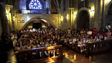 A menos de una semana para el inicio de las fiestas de Olite, los niños de la localidad se erigen este fin de semana en protagonista de unos festejos a su medida.