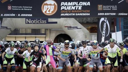 La navarra Maite Ancín y el francés Nolan Beddiaf ganan el maratón Pamplona-Puente la Reina