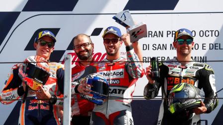 Dovizioso gana en San Marino y Márquez aumenta su ventaja en la general