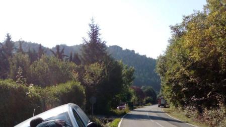 Una persona resulta herida por una salida de vía en Beasoain (Valle de Ollo)
