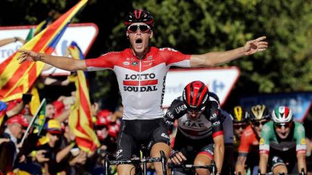 El fugado Wallays (Lotto Soudal) impide el esprint en Lleida