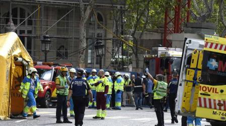 Al menos cinco heridos en un derrumbe en las obras del hotel Ritz de Madrid