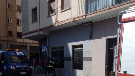 Una persona trasladada al hospital tras un incendio en una cocina en Burlada