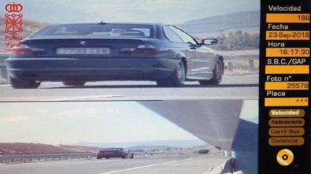 Multado un joven de 25 años por circular a casi 200 km/h en la Autovía del Pirineo