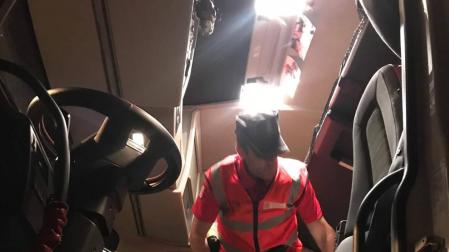 Denunciado un camionero en las N-121-A tras dar positivo en consumo de cocaína