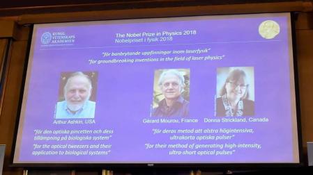 Nobel de Física para Ashkin, Mourou y Strickland por sus innovaciones en la física láser