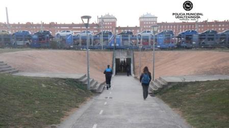 Una mujer, atropellada en la calle Arcadio María Larraona de Pamplona