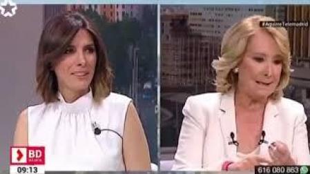 Esperanza Aguirre se indigna en Telemadrid