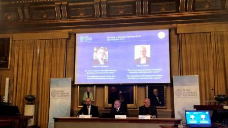 Los estadounidenses William Nordhaus y Paul Romer ganan el Nobel de Economía