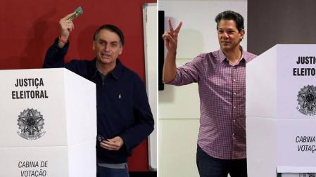 Bolsonaro y Haddad niegan intenciones de llegar al poder en Brasil a la fuerza