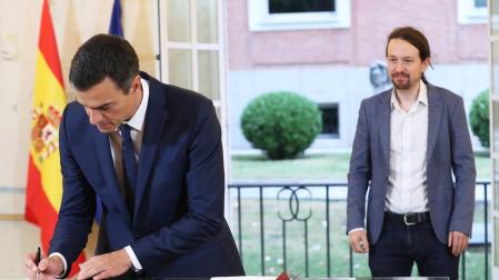 Sánchez e Iglesias escenifican un pacto de izquierdas más allá de los Presupuestos