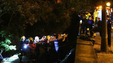 Rescatada una mujer tras caer anoche por un talud en Echavacoiz