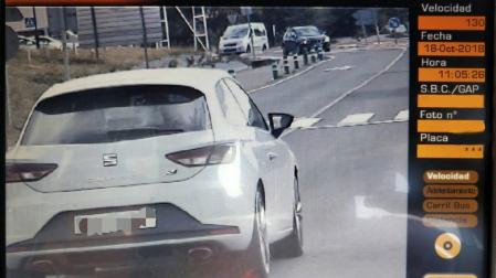 Un conductor, sorprendido en Villatuerta a 130 km/h en una travesía de 50