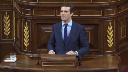 Casado acusa a Sánchez de ser "partícipe y responsable de un golpe de Estado"