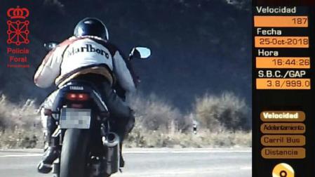Un vecino de Logroño de 50 años sorprendido a 187 km/h en una vía limitada a 100