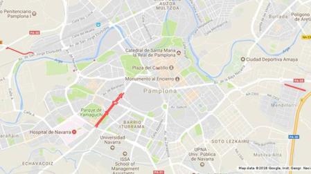 Estas son las alteraciones del tráfico en Pamplona para este martes