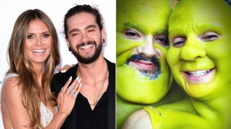 Heidi Klum y su novio se disfrazan de Fiona y Shrek por Halloween