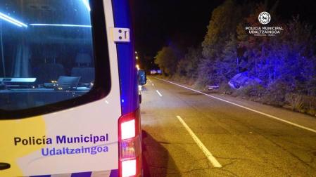 Herido un conductor al volcar su vehículo en Pamplona por cuadruplicar la tasa de alcohol
