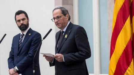 Torra expresa su "inmensa indignación" y ve a Sánchez "cómplice de la represión"