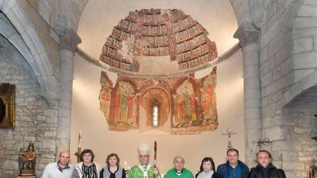 Presentada la reproducción de las pinturas murales de la iglesia de San Martín de Artaiz (Unciti)