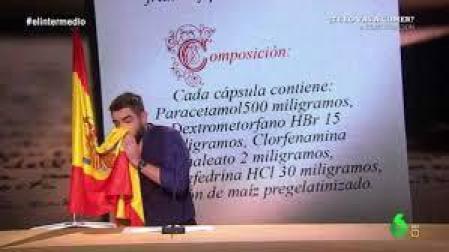 El polémico sketch de Dani Mateo sonándose los mocos con la bandera española