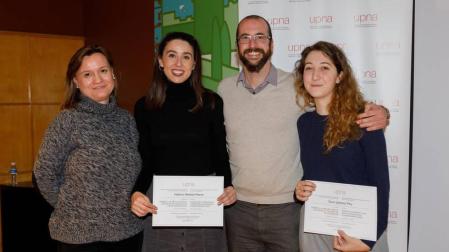 Sara Iglesias y Helena Albelda ganan el concurso 'En 3 Minutos' de la UPNA