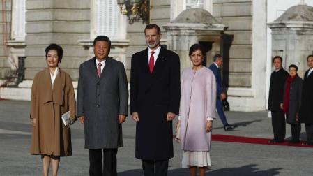 Los Reyes con el presidente de la República China y su mujer