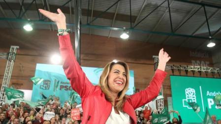 La presidenta de la Junta y candidata a la reelección por el PSOE-A, Susana Díaz