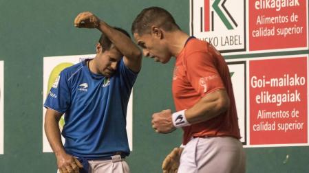Imágenes del partido entre Olaizola-Albisu y Bengoetxea-Imaz del Parejas 2019