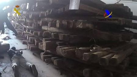 Hallan 1.250 kilos de cocaína ocultos en troncos en Algeciras y Amberes